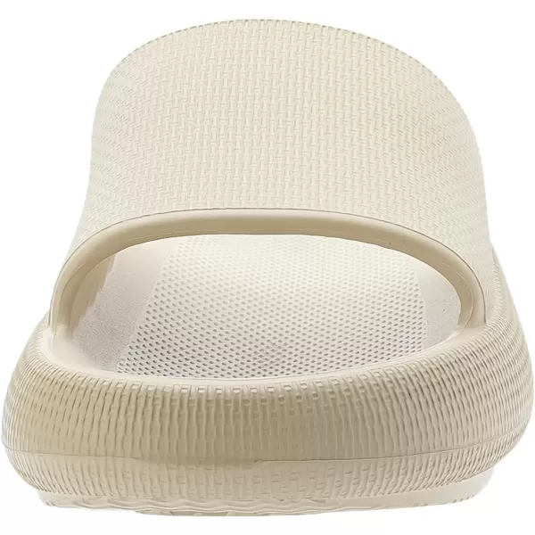 BRONAX Pillow Slippers for Women and Men  House Slides Shower Sandals  Cushioned Thick SoleKhaki