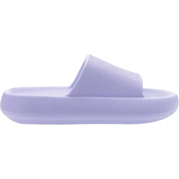 BRONAX Pillow Slippers for Women and Men  House Slides Shower Sandals  Cushioned Thick SoleLight Purple