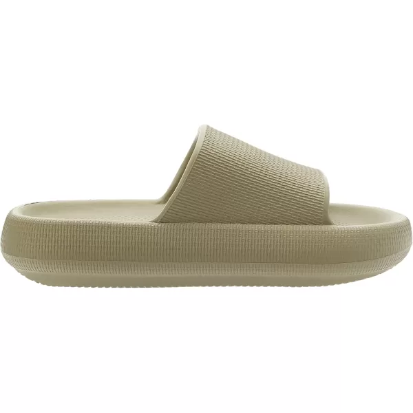 BRONAX Pillow Slippers for Women and Men  House Slides Shower Sandals  Cushioned Thick SoleOlive Green