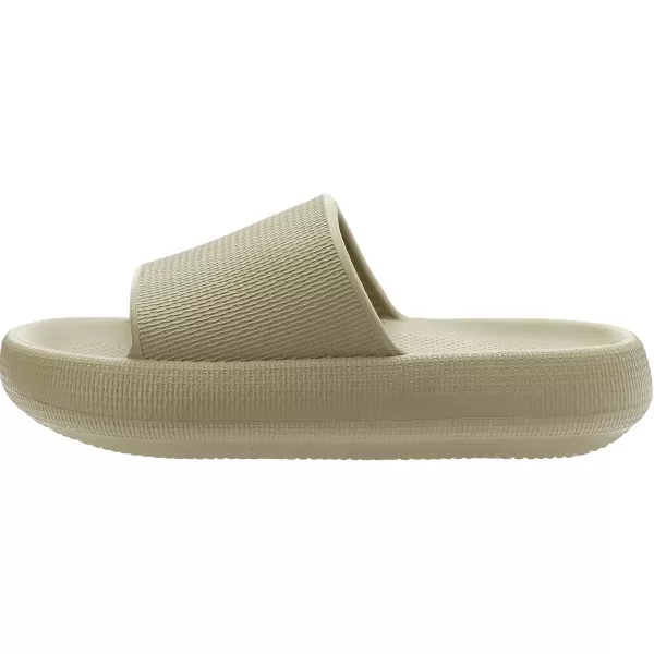BRONAX Pillow Slippers for Women and Men  House Slides Shower Sandals  Cushioned Thick SoleOlive Green