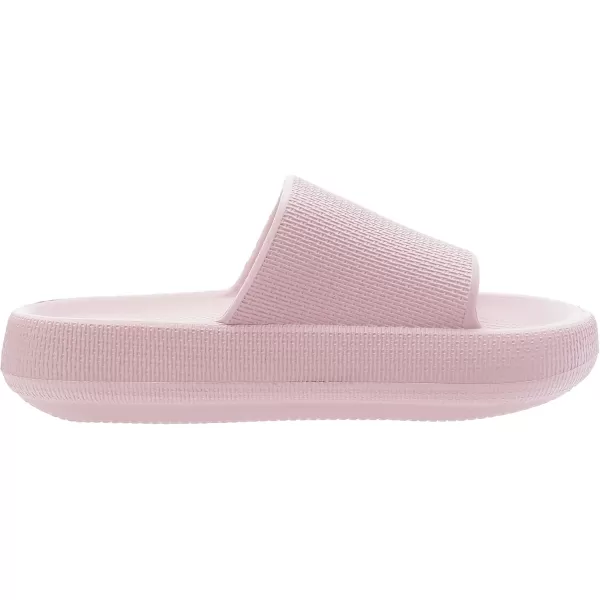 BRONAX Pillow Slippers for Women and Men  House Slides Shower Sandals  Cushioned Thick SolePink