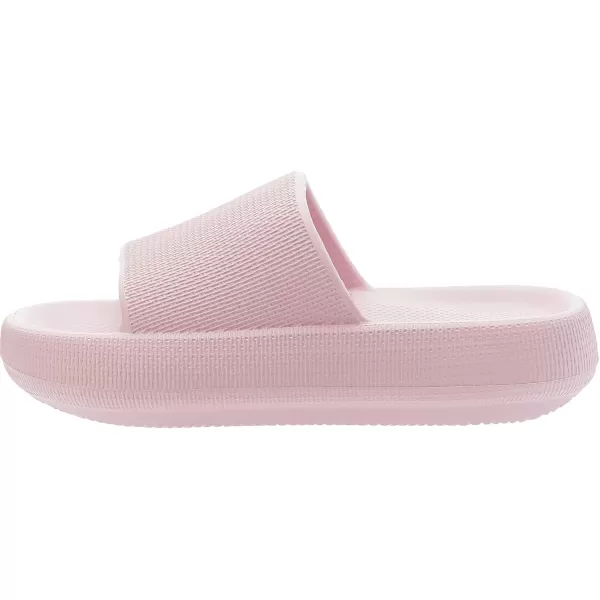 BRONAX Pillow Slippers for Women and Men  House Slides Shower Sandals  Cushioned Thick SolePink