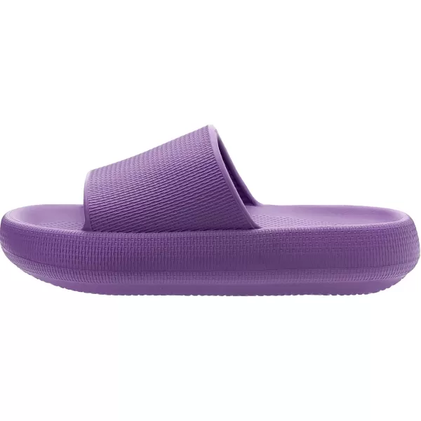 BRONAX Pillow Slippers for Women and Men  House Slides Shower Sandals  Cushioned Thick SolePurple