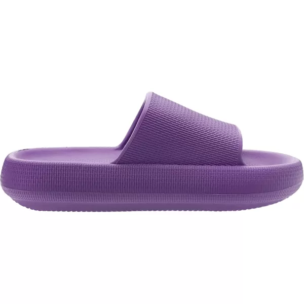 BRONAX Pillow Slippers for Women and Men  House Slides Shower Sandals  Cushioned Thick SolePurple
