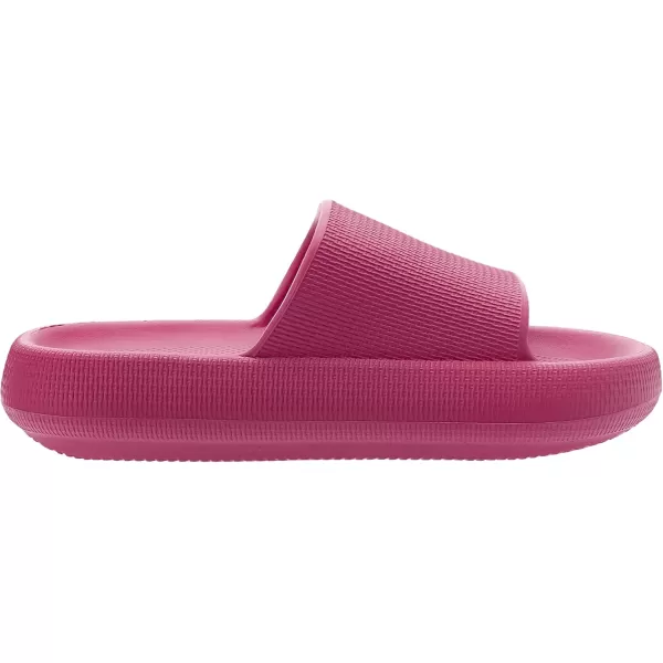 BRONAX Pillow Slippers for Women and Men  House Slides Shower Sandals  Cushioned Thick SoleRose Red