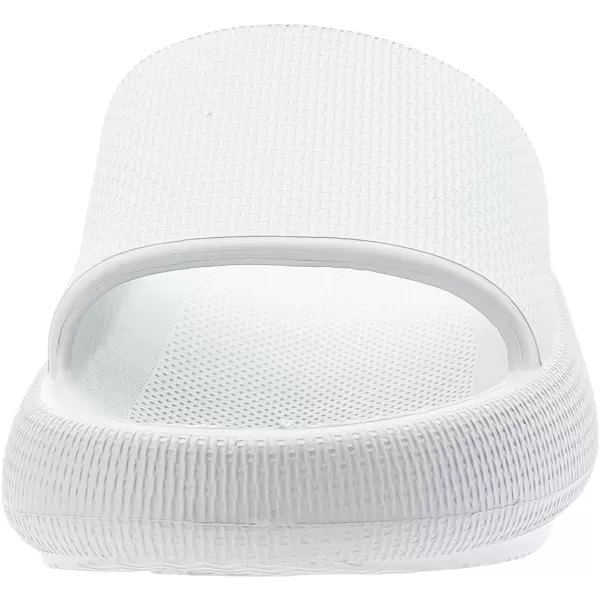 BRONAX Pillow Slippers for Women and Men  House Slides Shower Sandals  Cushioned Thick SoleWhite