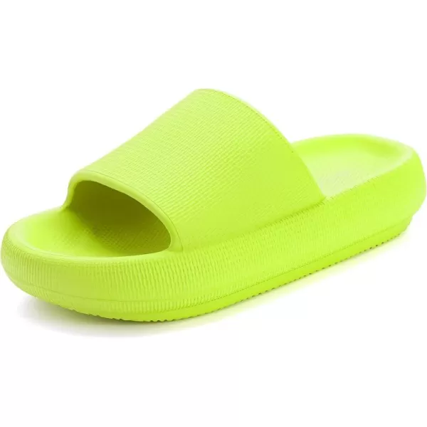 BRONAX Pillow Slippers for Women and Men  House Slides Shower Sandals  Cushioned Thick SoleGreen