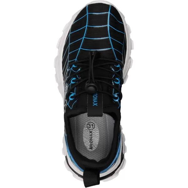 BRONAX LittleBig Boys Tennis Shoes  Comfortable ampamp Lightweight Sneakers for KidsBlackBlue