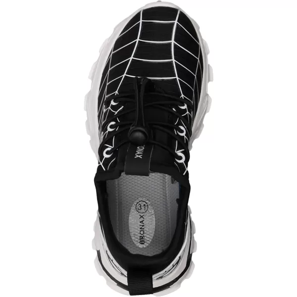 BRONAX LittleBig Boys Tennis Shoes  Comfortable ampamp Lightweight Sneakers for KidsBlackWhite
