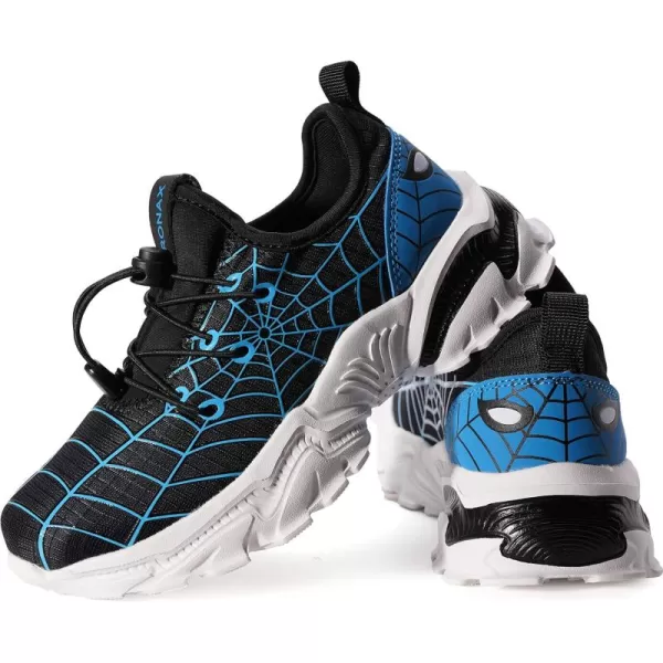 BRONAX LittleBig Boys Tennis Shoes  Comfortable ampamp Lightweight Sneakers for KidsBlackBlue