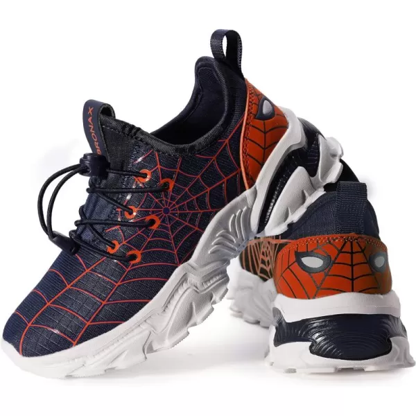 BRONAX LittleBig Boys Tennis Shoes  Comfortable ampamp Lightweight Sneakers for KidsBlueOrange
