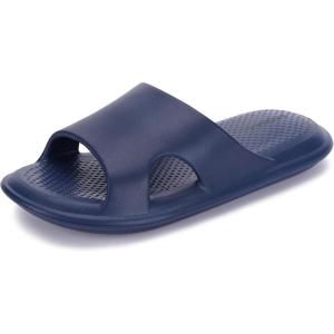 imageBRONAX House Slippers for Women and Mens  Quick Drying Shower Shoes  Cushioned SoleDark Blue