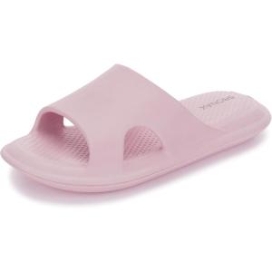 imageBRONAX House Slippers for Women and Mens  Quick Drying Shower Shoes  Cushioned SolePink