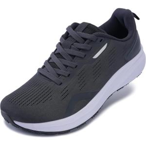 imageBRONAX Mens Wide Toe Box Running Shoes  Natural Foot Shape Tennis SneakersGrey