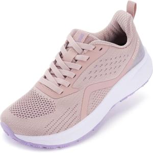 imageBRONAX Womens Wide Toe Box Road Running Shoes  Wide Athletic Tennis Sneakers with Rubber OutsolePink