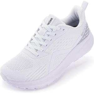imageBRONAX Womens Wide Toe Box Road Running Shoes  Wide Athletic Tennis Sneakers with Rubber OutsoleWhite