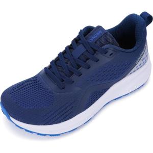 imageBRONAX Mens Wide Cushioned Supportive Road Running Shoes  Wide Toe Box  Rubber OutsoleS71 Blue