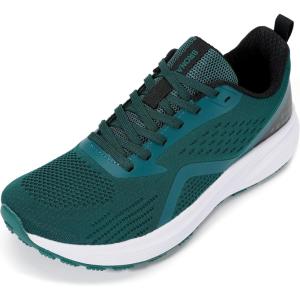 imageBRONAX Mens Wide Cushioned Supportive Road Running Shoes  Wide Toe Box  Rubber OutsoleS71 Green
