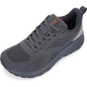 imageBRONAX Mens Wide Cushioned Supportive Road Running Shoes  Wide Toe Box  Rubber OutsoleS71 Grey