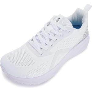 imageBRONAX Mens Wide Cushioned Supportive Road Running Shoes  Wide Toe Box  Rubber OutsoleS71white