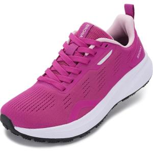 imageBRONAX Womens Wide Toe Box Road Running Shoes  Wide Athletic Tennis Sneakers with Rubber OutsoleS73  Hot Pink