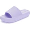 imageBRONAX Pillow Slippers for Women and Men  House Slides Shower Sandals  Cushioned Thick SoleLight Purple