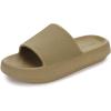 imageBRONAX Pillow Slippers for Women and Men  House Slides Shower Sandals  Cushioned Thick SoleOlive Green