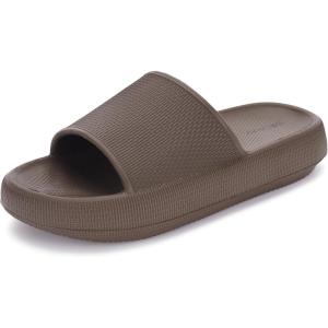 imageBRONAX Pillow Slippers for Women and Men  House Slides Shower Sandals  Cushioned Thick SoleChocolate