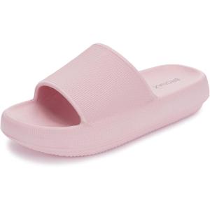 imageBRONAX Pillow Slippers for Women and Men  House Slides Shower Sandals  Cushioned Thick SolePink