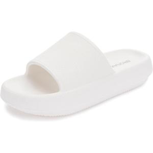 imageBRONAX Pillow Slippers for Women and Men  House Slides Shower Sandals  Cushioned Thick SoleWhite