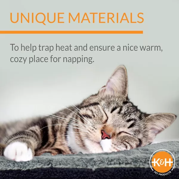 KampH PET PRODUCTS SelfWarming Cat Bed Pad SelfHeating Thermal Cat and Dog Bed Mat Pet Warming Pad for Cats Cat Warmer Mat for Feral and Indoor Cats OatmealChocolate 21 X 17 InchesGrayBlack Recyclable Box