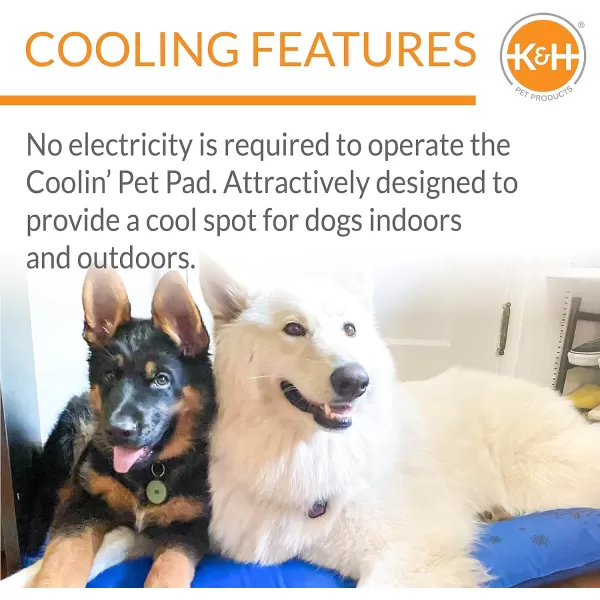 KampH Pet Products Coolin Pet Pad Dog Cooling Mat Outdoor Dog Bed Cooling Pad for Dog Travel Pet Cooling Mat Dog Cooling Mat for Dog Carrier Cooling Dog Beds for Large Dogs  Large 20 X 36 Inch Blue380L x 270W x 10Th