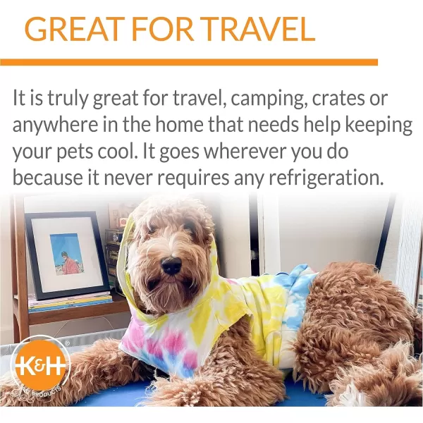 KampH Pet Products Coolin Pet Pad Dog Cooling Mat Outdoor Dog Bed Cooling Pad for Dog Travel Pet Cooling Mat Dog Cooling Mat for Dog Carrier Cooling Dog Beds for Large Dogs  Large 20 X 36 Inch Blue360L x 200W x 10Th