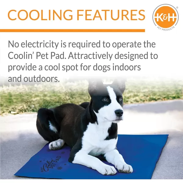 KampH Pet Products Coolin Pet Pad Dog Cooling Mat Outdoor Dog Bed Cooling Pad for Dog Travel Pet Cooling Mat Dog Cooling Mat for Dog Carrier Cooling Dog Beds for Large Dogs  Large 20 X 36 Inch Blue360L x 200W x 10Th