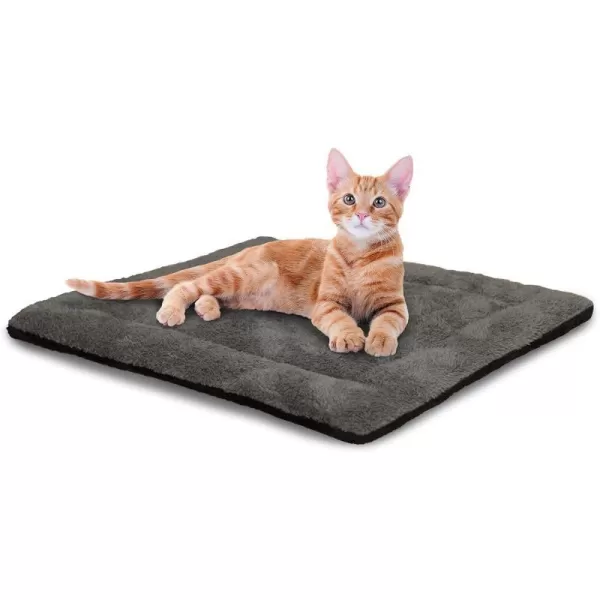 KampH PET PRODUCTS SelfWarming Cat Bed Pad SelfHeating Thermal Cat and Dog Bed Mat Pet Warming Pad for Cats Cat Warmer Mat for Feral and Indoor Cats OatmealChocolate 21 X 17 InchesGrayBlack Recyclable Box