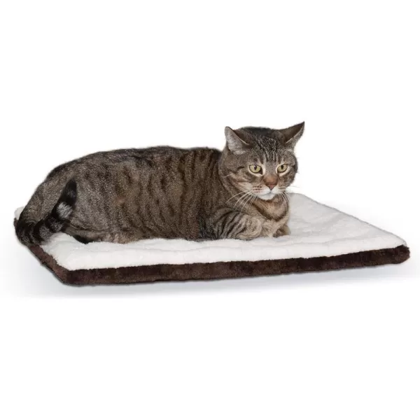 KampH PET PRODUCTS SelfWarming Cat Bed Pad SelfHeating Thermal Cat and Dog Bed Mat Pet Warming Pad for Cats Cat Warmer Mat for Feral and Indoor Cats OatmealChocolate 21 X 17 InchesOatmealChocolate Recyclable Box