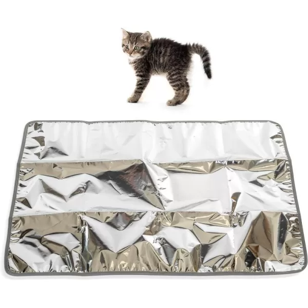 KampH Pet Products Cat Deterrent Mat for Pets Cat Repellent for Indoor Cats Guards amp Keeps Pets of Furniture Counters Christmas Trees Plants  Scats Cats Away Instantly  Silver 56 X 46 Inches36 X 27 Inches Silver