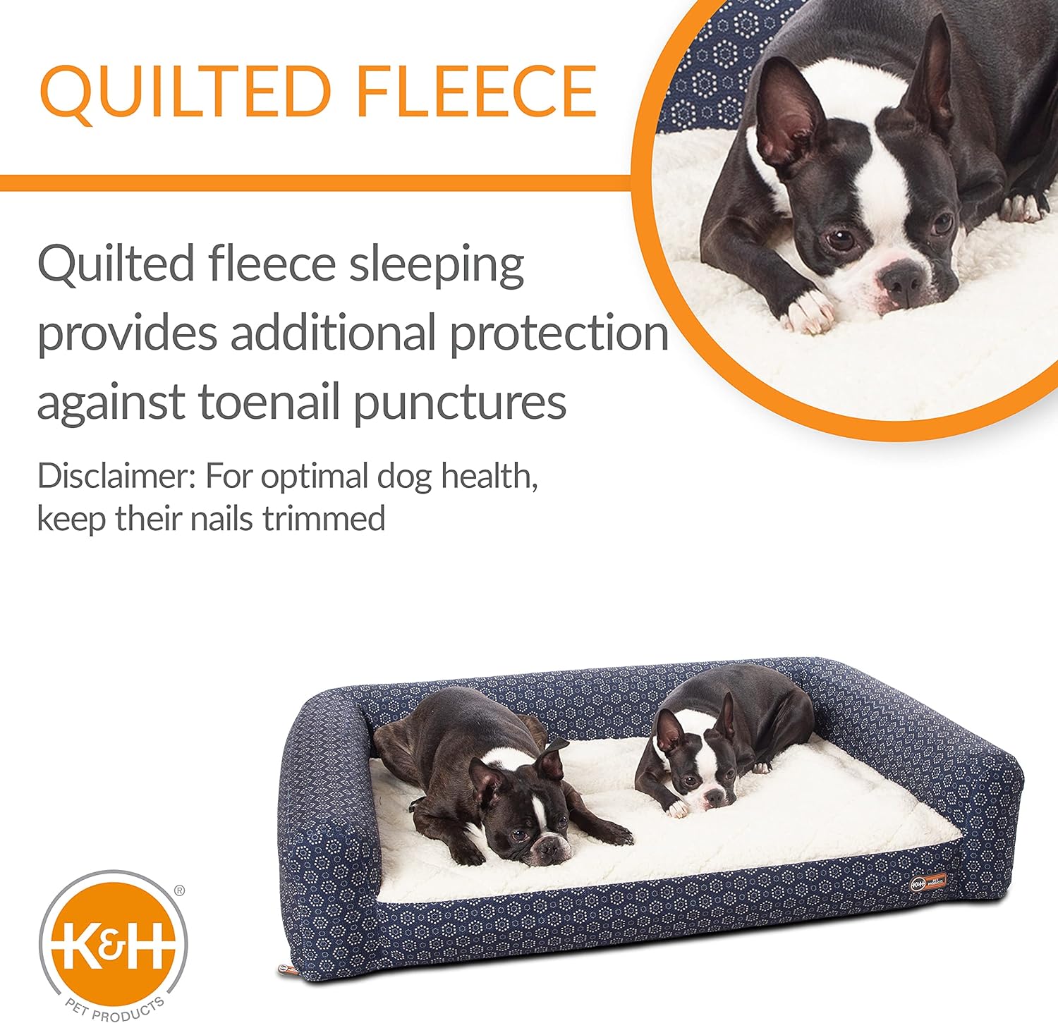 KampH Pet Products Air Sofa Inflatable Dog Bed Lightweight Air Mattress Pet Bed IndoorOutdoor Bed for Seniors Camping Travel and More NavyGeo Flower Small 18 X 24 Inches360L x 270W x 80Th NavyGeo Flower