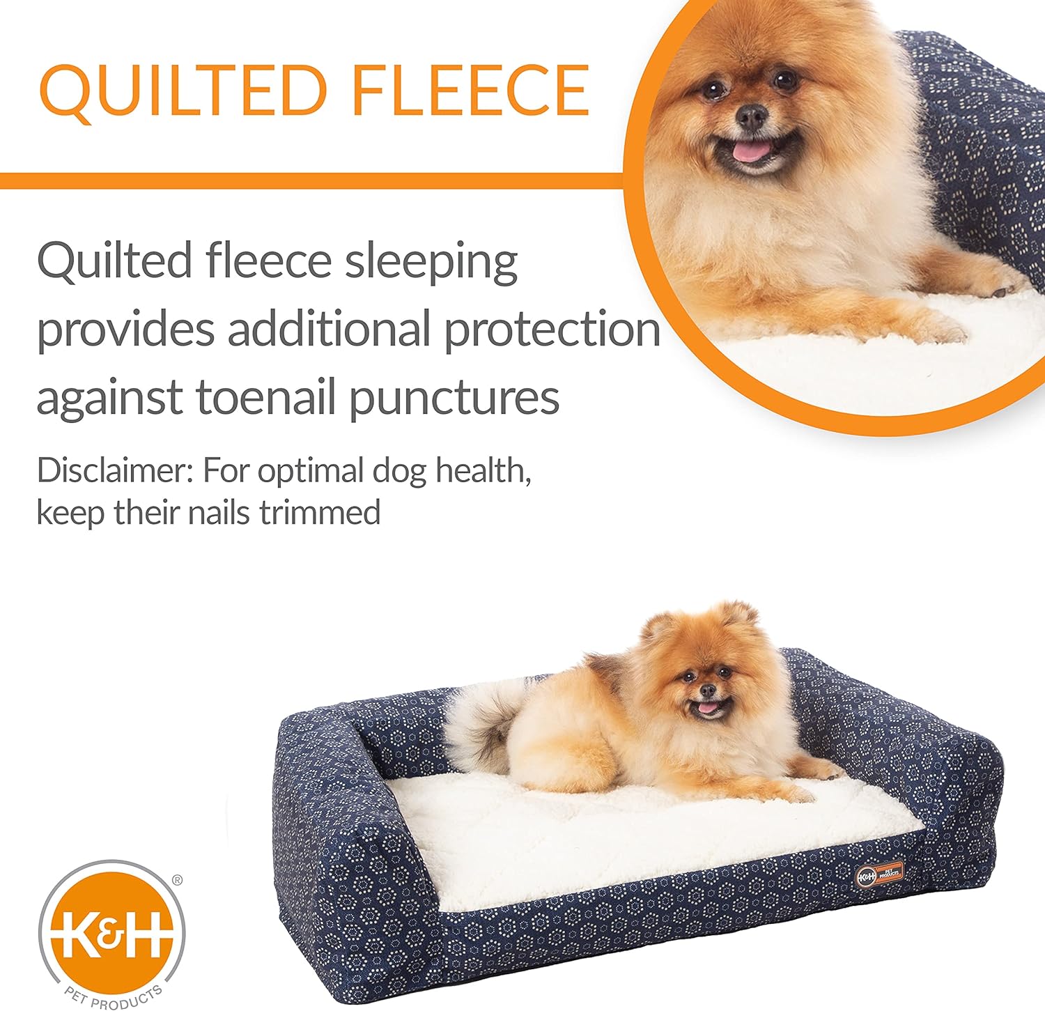 KampH Pet Products Air Sofa Inflatable Dog Bed Lightweight Air Mattress Pet Bed IndoorOutdoor Bed for Seniors Camping Travel and More NavyGeo Flower Small 18 X 24 Inches240L x 180W x 70Th NavyGeo Flower