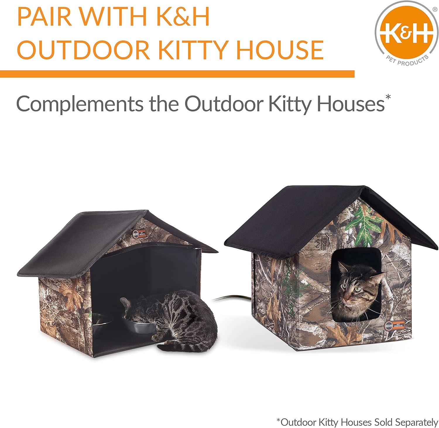 KampH Pet Products Outdoor Kitty Dining Room Outdoor Cat Shelter for Food amp Water Purrfect for Outdoor Feral Cats and Community Cats Olive 14 X 20 X 165Realtree EDGE Dining Room