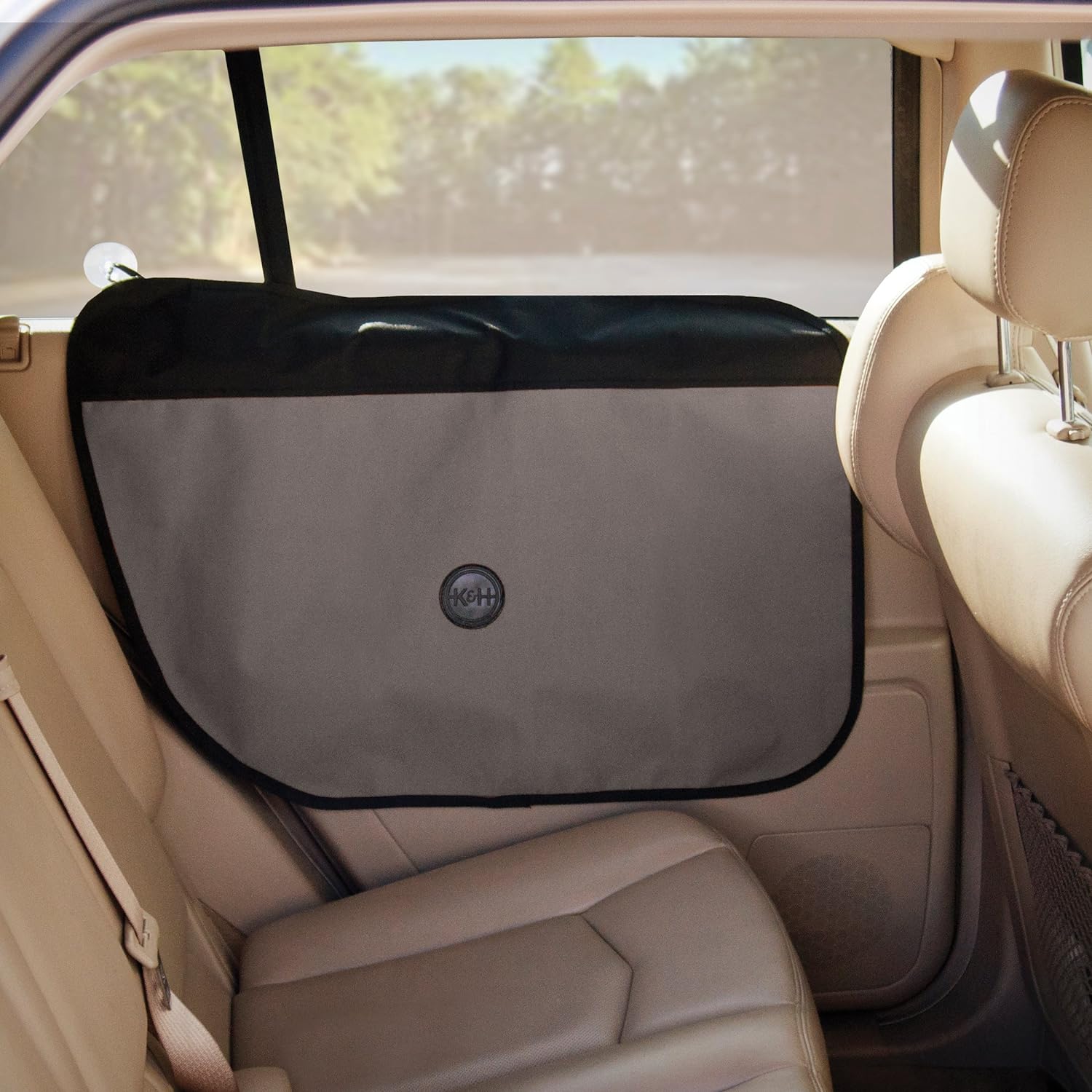 KampH Pet Products Vehicle Door Protector Tan 2 Packs Interior Car Door Protector from Dog Scratching Sedan and SUV Pet Protector for Car Door ScratchesGray Seat Cover amp Door Protector