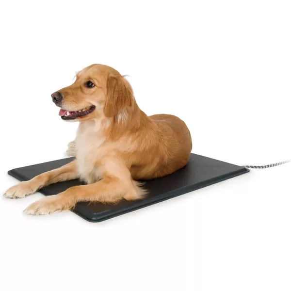 KH PET PRODUCTS LectroKennel Outdoor Heated Pad with Free Cover Black Large 225 X 285 InchesLarge 225 x 285 in