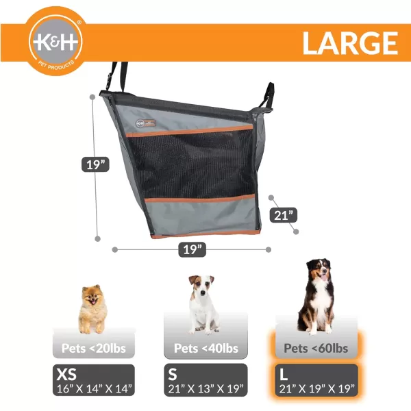 KH Pet Products Buckle N Go Dog Car Seat for Small Dogs Waterproof Fabric with Breathable Mesh  Adjustable Dog Seat Belt for Car Dog Hammock for Car Dog Carrier Dog Car Seat Cover  Gray XSMGray