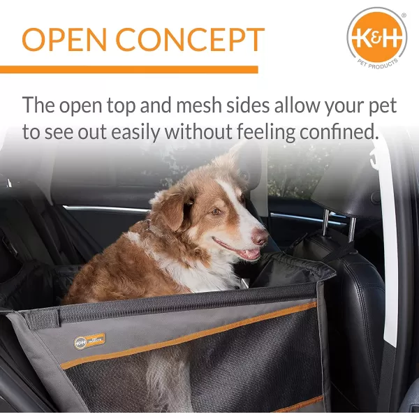 KH Pet Products Buckle N Go Dog Car Seat for Small Dogs Waterproof Fabric with Breathable Mesh  Adjustable Dog Seat Belt for Car Dog Hammock for Car Dog Carrier Dog Car Seat Cover  Gray XSMGray