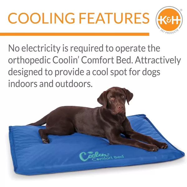 KH Pet Products Coolin Comfort Bed Orthopedic Dog Cooling Mat Cooling Mat for Dogs and Cats Cooling Dog Bed for Small Dogs  Blue Small 17 X 24 Inches440L x 320W x 20Th