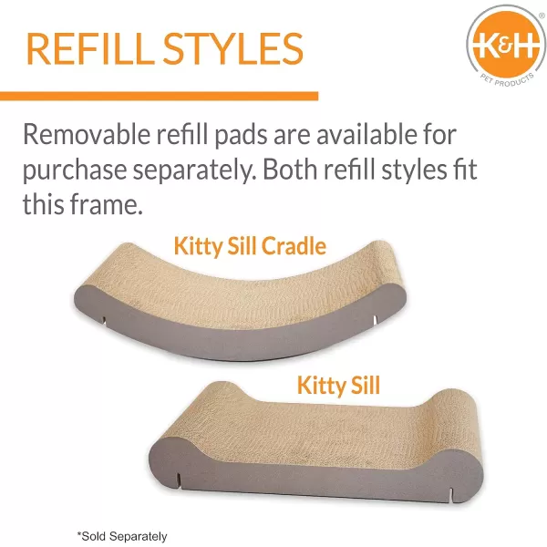 KH Pet Products EZ Mount Scratcher Kitty Sill Cradle Tan 11 x 20 x 2Retail Box