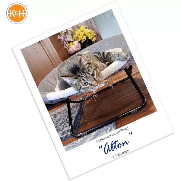 KH Pet Products Elevated Cozy Cot Realtree Edge Medium 24 InchesClassy Gray