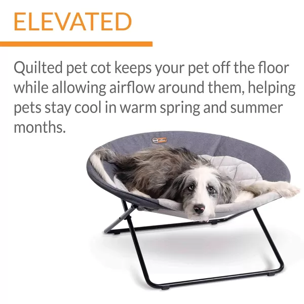 KH Pet Products Elevated Cozy Cot Realtree Edge Medium 24 InchesClassy Gray