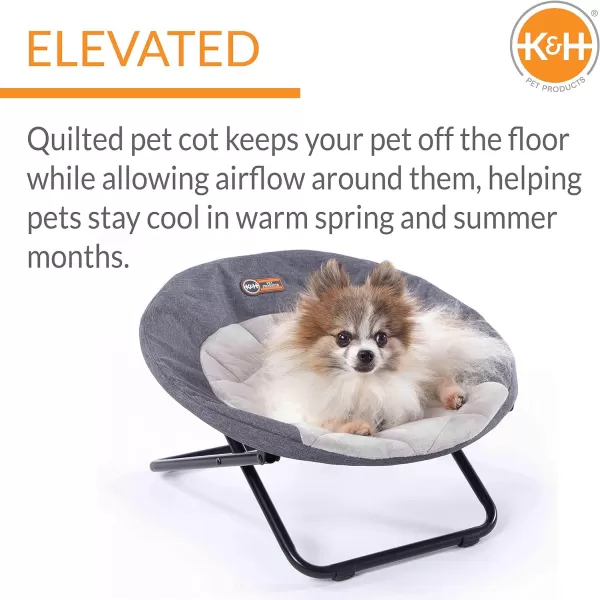 KH Pet Products Elevated Cozy Cot Realtree Edge Medium 24 InchesClassy Gray