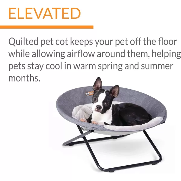 KH Pet Products Elevated Cozy Cot Realtree Edge Medium 24 InchesClassy Gray